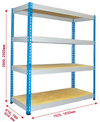 Металлический стеллаж складской МКФ 18504-2,0